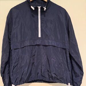 Thread Supply Navy Half Zip Nylon Windbreaker , Size S